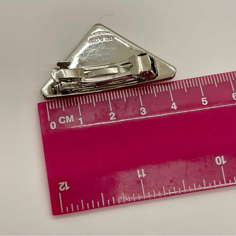 AUTHENTIC PRADA METAL HAIR CLIP - PINK - Picture 9 of 11